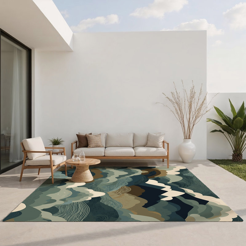 Dusk Glow Indoor And Outdoor Area Rug, Rectangle 9' x 12'
