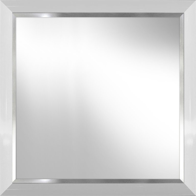 Rayfield Plastic Flat Leaning Mirror, White