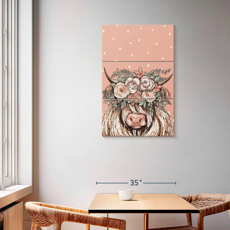 Boho Cow I, H 57 po x l 36 po