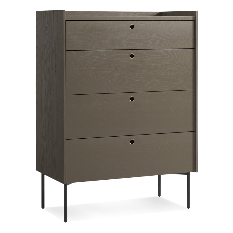 Peek 34'' W 4 - Drawer Dresser, Dark Olive