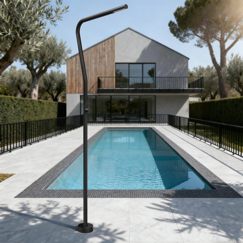 86.02"H Single-Function 316 Stainless Steel Freestanding Outdoor Shower