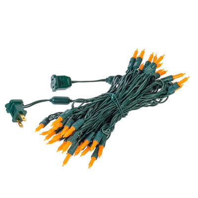 25' Frosted Orange Single Mold Italian LED Christmas light set. Add some sparkle to your Holidays with this light strand