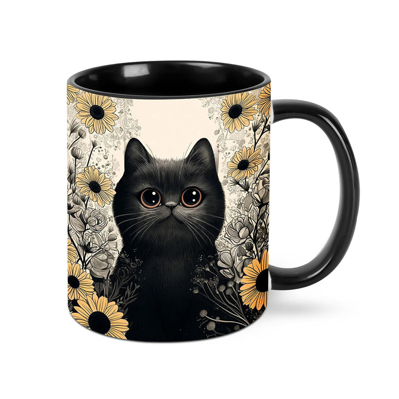Cat Coffee Mug Novelty Tea Cup 11 oz Ceramic Mugs