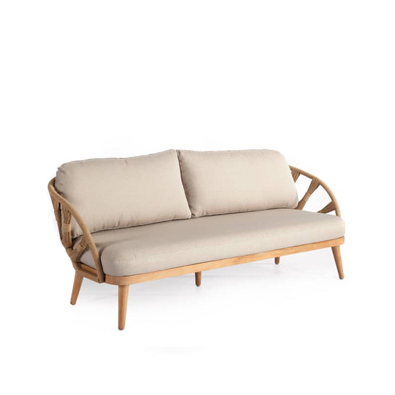 Krabi Outdoor 3 - Seat Patio Sofa, Canvas Natural Sunbrella® Canvas