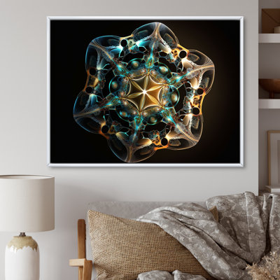 «Hidden Message Water Molecule - Fractals», art mural dans le salon