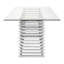 Garceau Glass Top Metal Base Dining Table