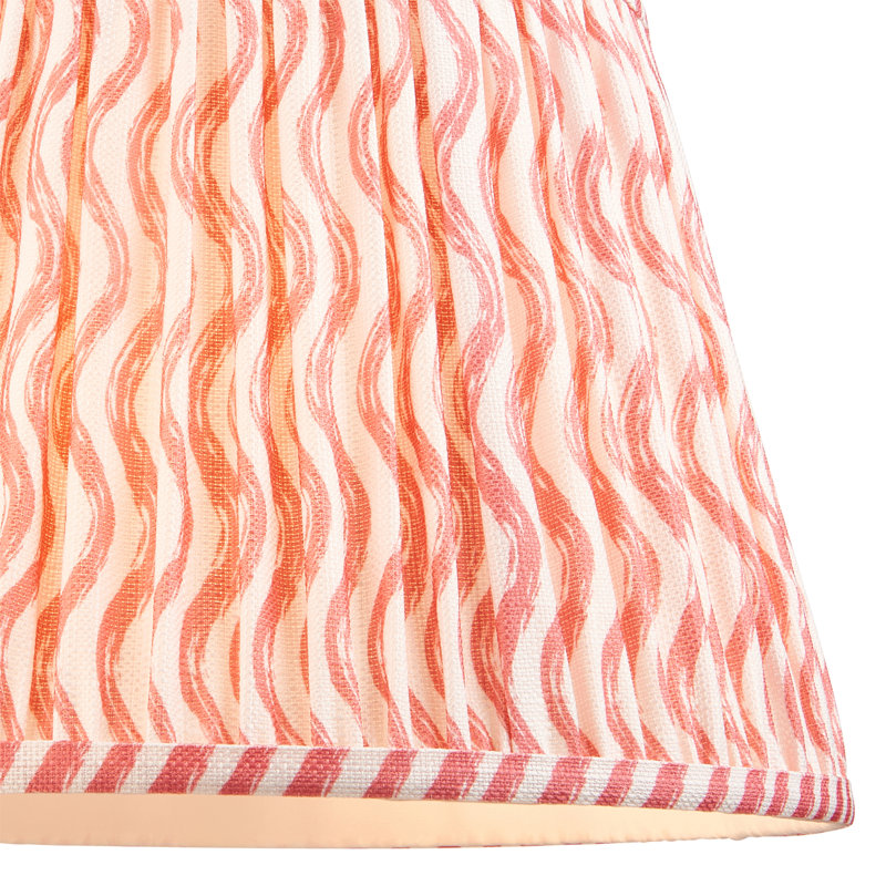 Ripple Lamp Shade, 24cm H x 25cm W x 35cm D, Pink