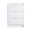 Meuble-lavabo autoportant 24 po avec lavabo en résine et 3 portes à fermeture douce, armoire en contreplaqué blanc brillant
