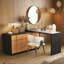 Bureau de meuble-lavabo extensible en bois 47,24 po avec 6 tiroirs