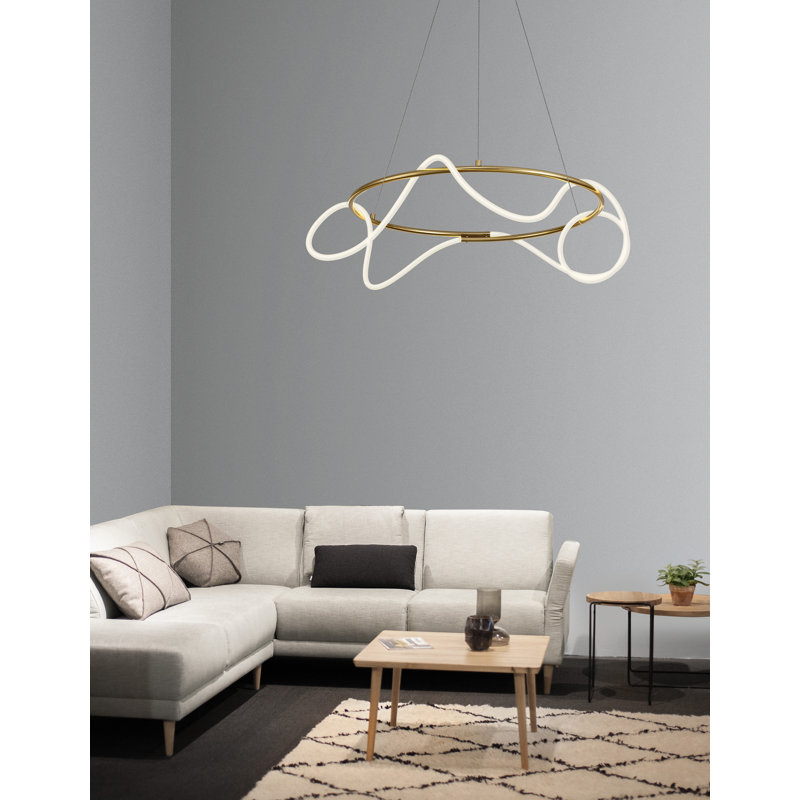 1 - Light Gold LED Geometric Pendant