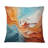 Teal Orange Bold Abstract Flow Collage I - Dams Printed Pillow-1394750995