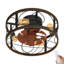  20 Inch Caged Ceiling Fan With Lights And Remote