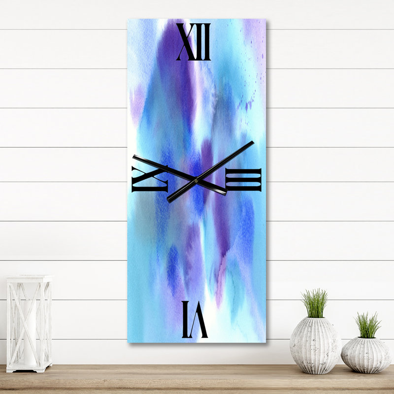 Horloge murale moderne bleu et violet Cloudscape, Petit