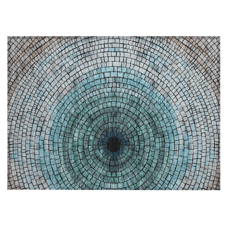 Machine Washable Indoor/Outdoor Chantille ACN2524 Geometric Rug, Rectangle 1'8" x 2'6", Teal