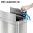 Deodorizer Wings-Open Stainless Steel Motion Sensor Trash Can-48791283-48791282