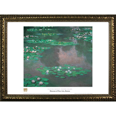 "water lilies ii" par claude monet, reproduction d’art encadrée