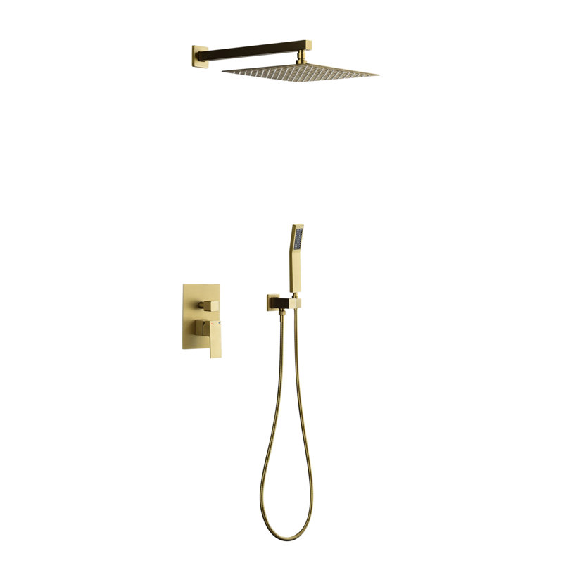 All-In-One Kit with Rough in-Valve, Brushed Gold