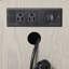 Table de chevet 3 tiroirs avec station de charge Mid-Century-1843032177