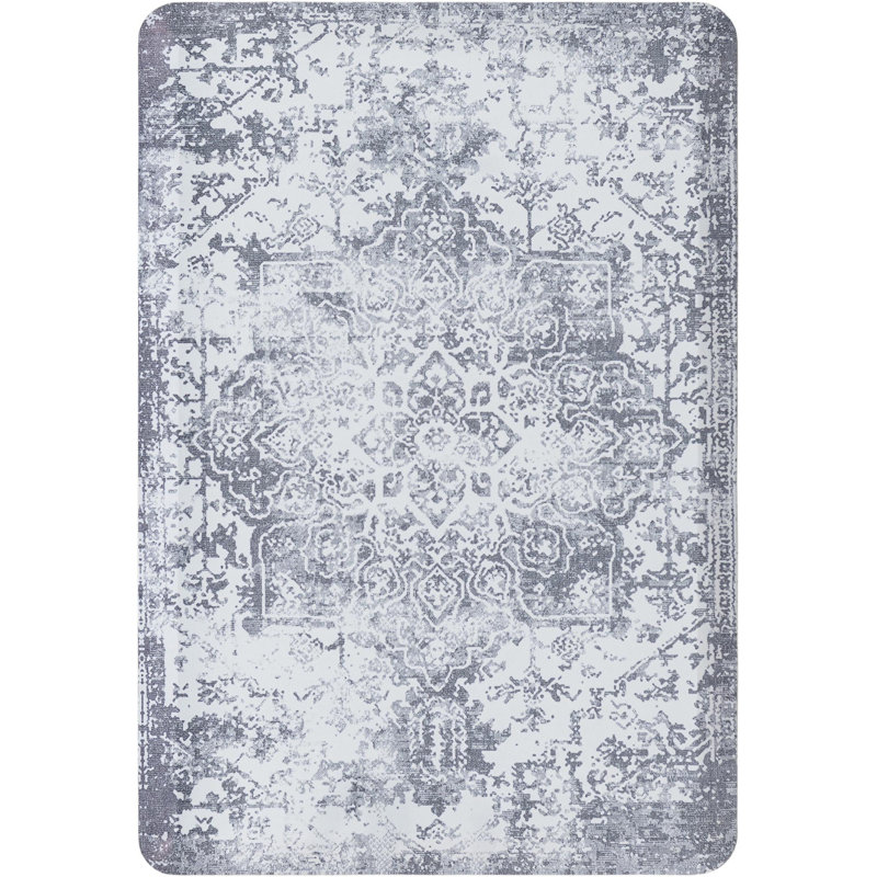 Contemporary Jenaiah Area Rug Grey Colour, Rectangle 2'x3'