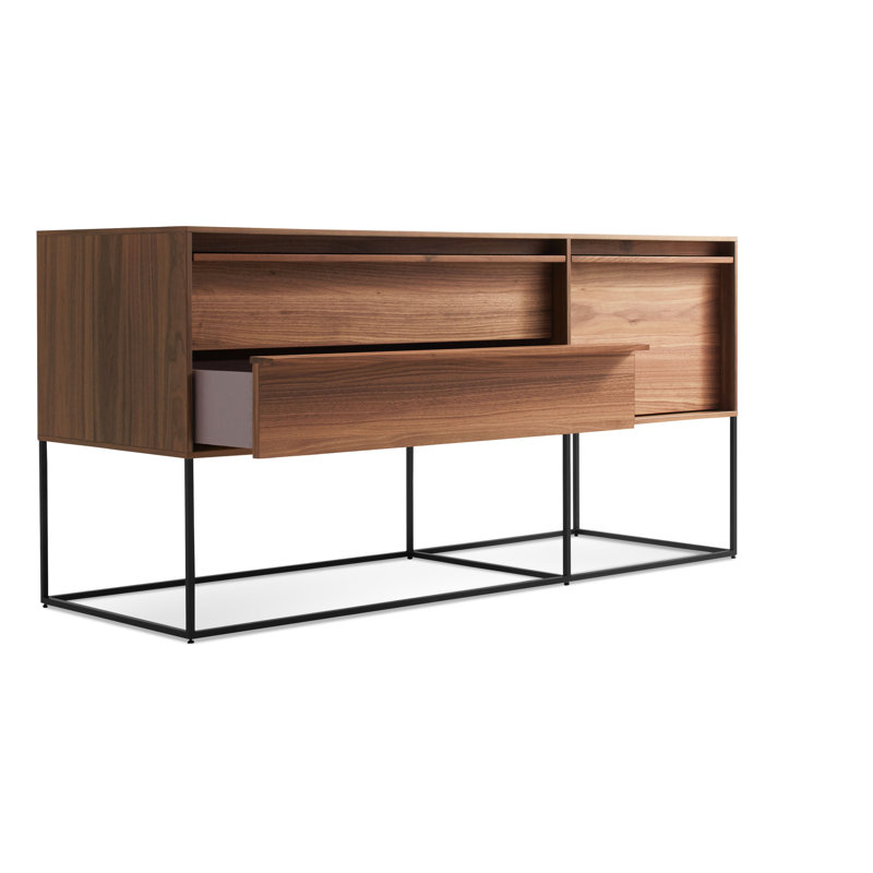 Rule 58'' W Console Table, Walnut