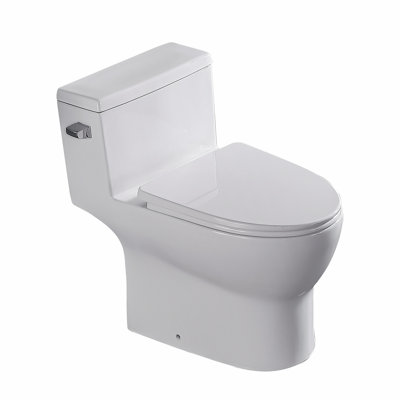 Creationstry GPF Elongated Floor Mounted One-Piece Toilet (Seat Included)