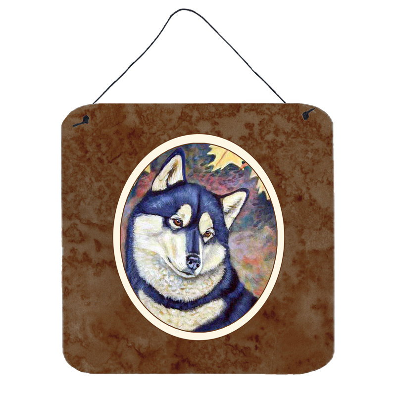 Décoration murale chute de feuilles sibérie husky