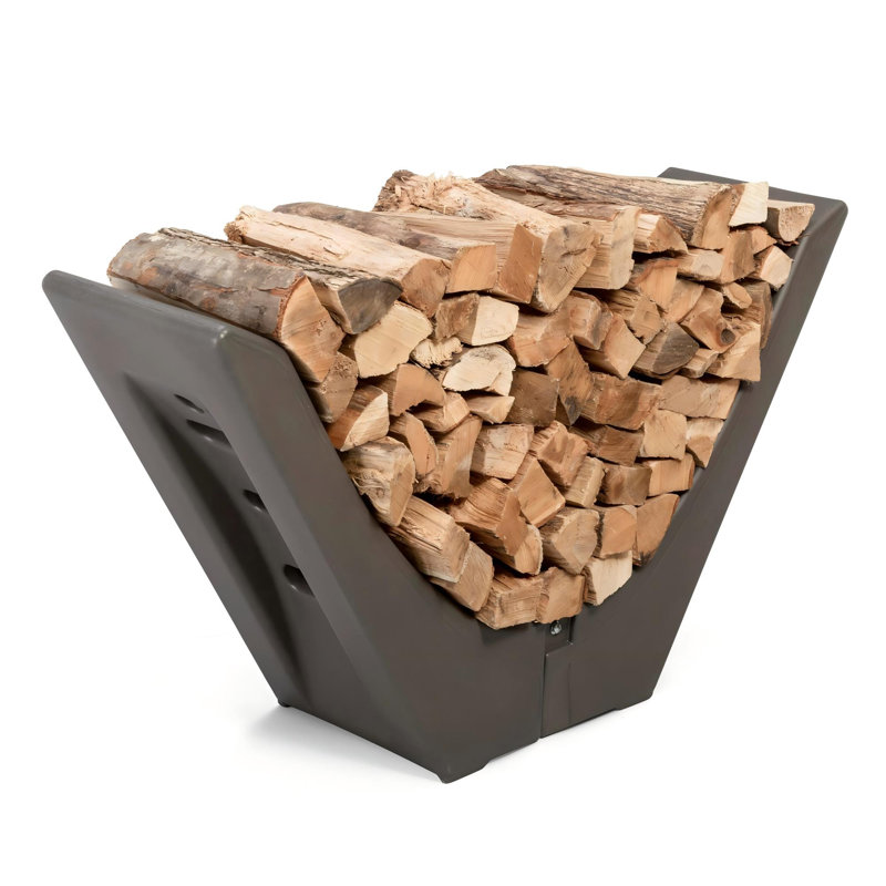 Porte-bûches pour usage extérieur ou intérieur, range-bûches, support à bûches, montage facile, (brun)