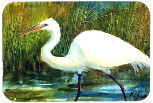 Egret Bird Glass Cutting Board
