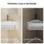 Lavabo d'angle de salle de bain triangulaire à surface solide 19 "MonBlari - blanc mat-126756298