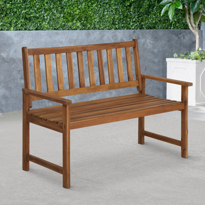 Banc de jardin en bois manufacturé Arjina