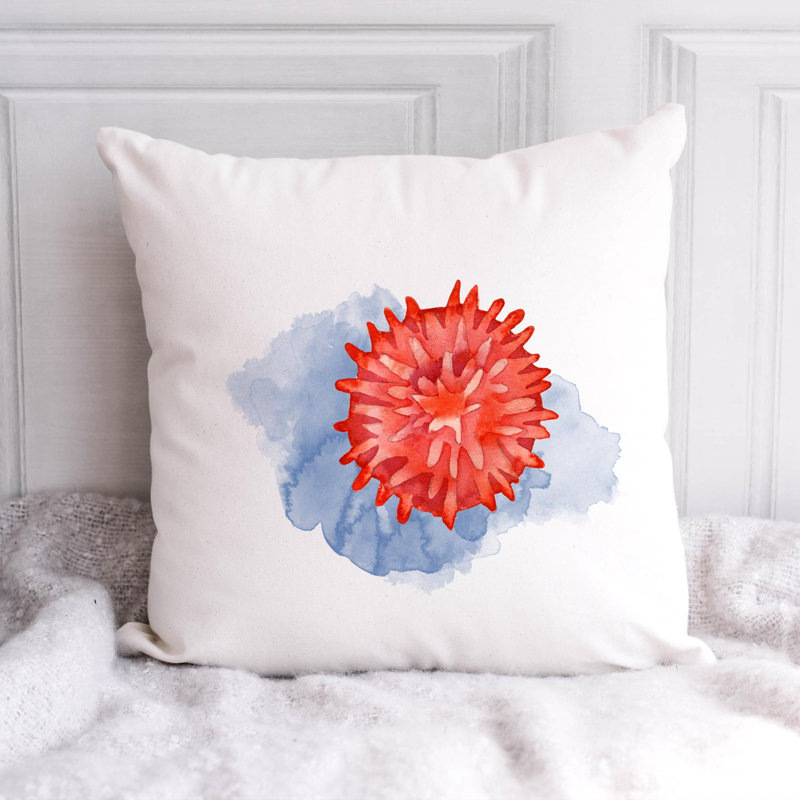 Nautical Sea Life_117 - Throw Pillow Insert Included, H 18 po x l 18 po