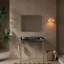Lavabo console de salle de bain, lavabo mural avec 3 trous pré-percés et pieds-1978753242
