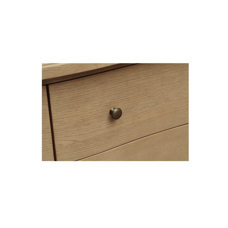 Clarence 6 Drawer Dresser Warm Brown, Natural