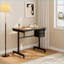 Table basse 1000 pièces avec plateau en mélamine noire, 2 tiroirs et amp; 4 plateaux, housse anti-poussière