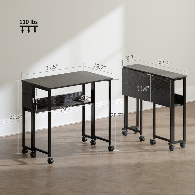 Bureau pliable avec sac de rangement