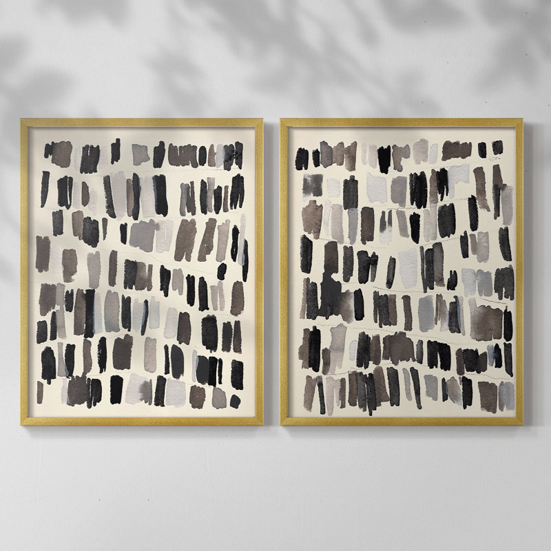 Craie et silex III - reproduction encadrée de qualité supérieure - prête à être accrochée - aucun clou requis - aucun clou requis