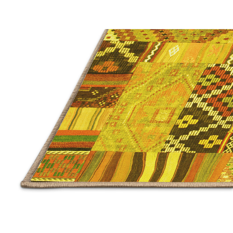 Performance Patchwork Indoor Rug, Rectangle 8' x 10'