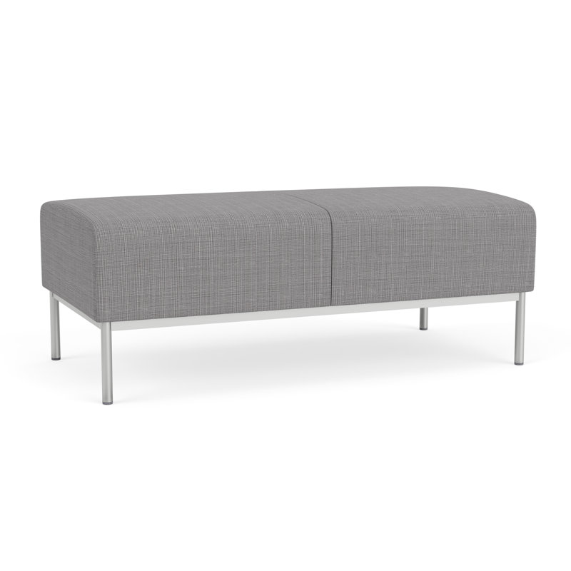 Banc de réception Darsey, Argent argent, Gris chambray
