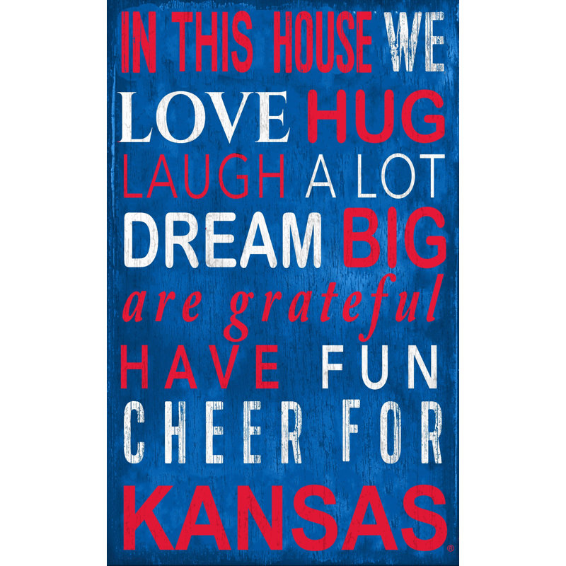 Décoration murale dans ce panneau maison NCAA, Jayhawks de Kansas