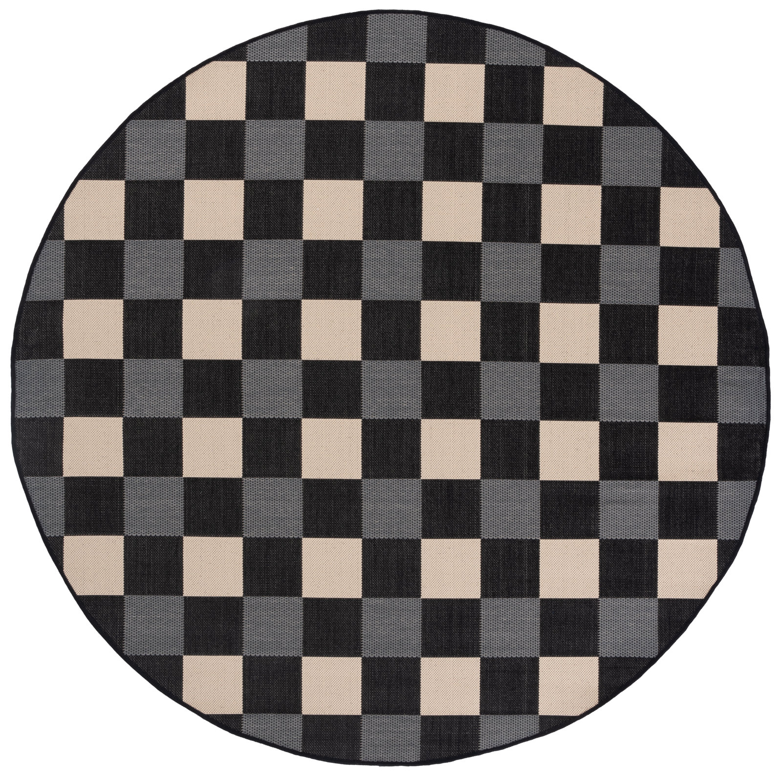 Mererid Geometric Indoor/Outdoor Area Rug, Round 6'7"