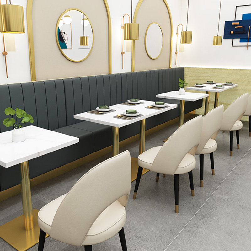 Banc rembourré en similicuir Light Luxury