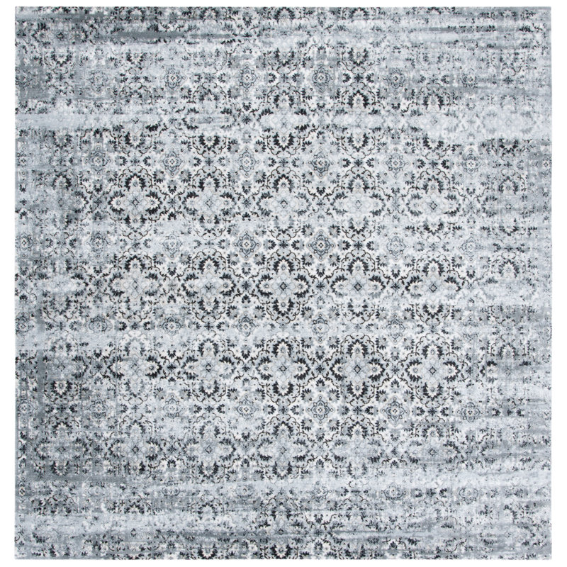 Kirandeep Performance Damask Rug, Square 6'7"
