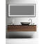 Miroir à brouillard de salle de bain 60 po x 28 po - Lentille trempée forte de 5 mm, réglage de la commande tactile, vue dégagée, look élégant, approche d'installation facile Fonction de brouillard de 6028 po