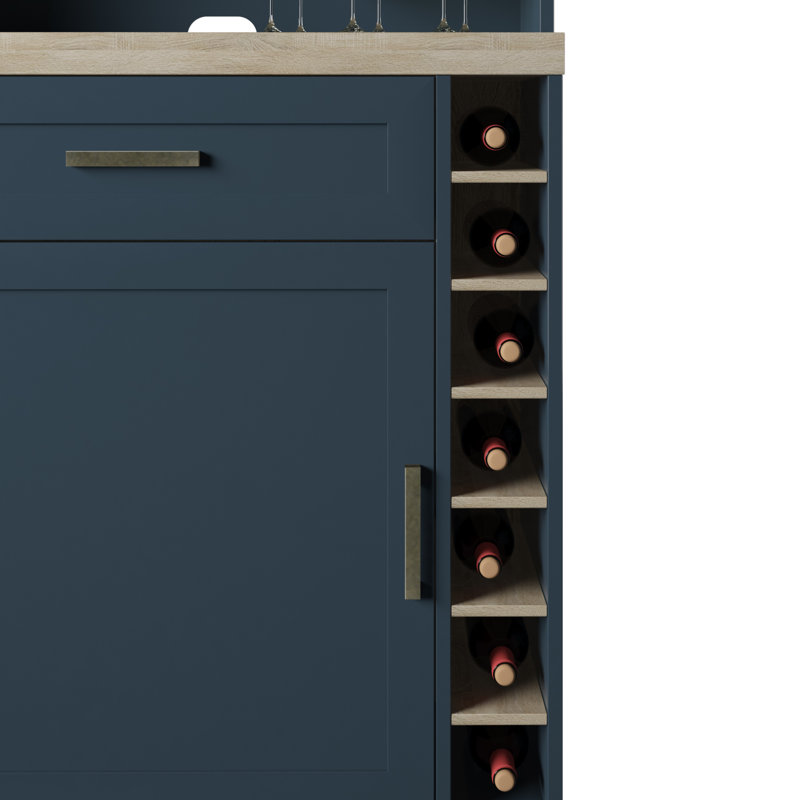 Witney Sideboard with Bar Hutch, Fontana Blue