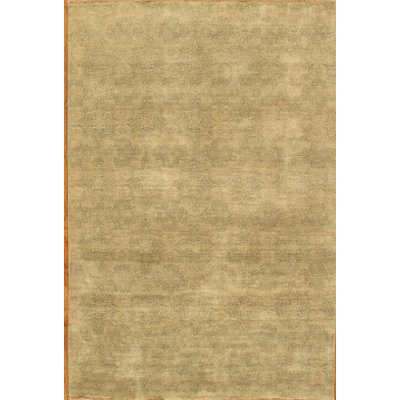 One-of-a-Kind 6' X 9' 2010s Wool Area Rug in Beige