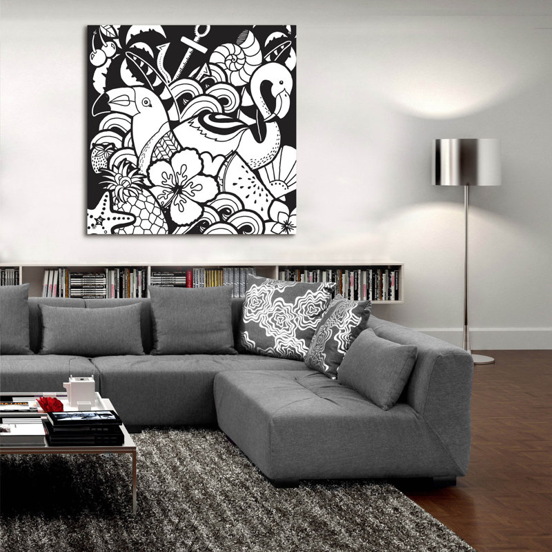 «Island Fun» par Hello Angel, art mural en verre acrylique, H 36 po x l 36 po x P 0,2 po