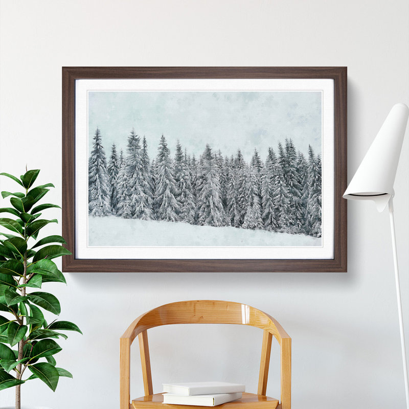 Points of the Trees - Framed Print, 62cm H x 87cm W x 2cm D, Walnut Framed