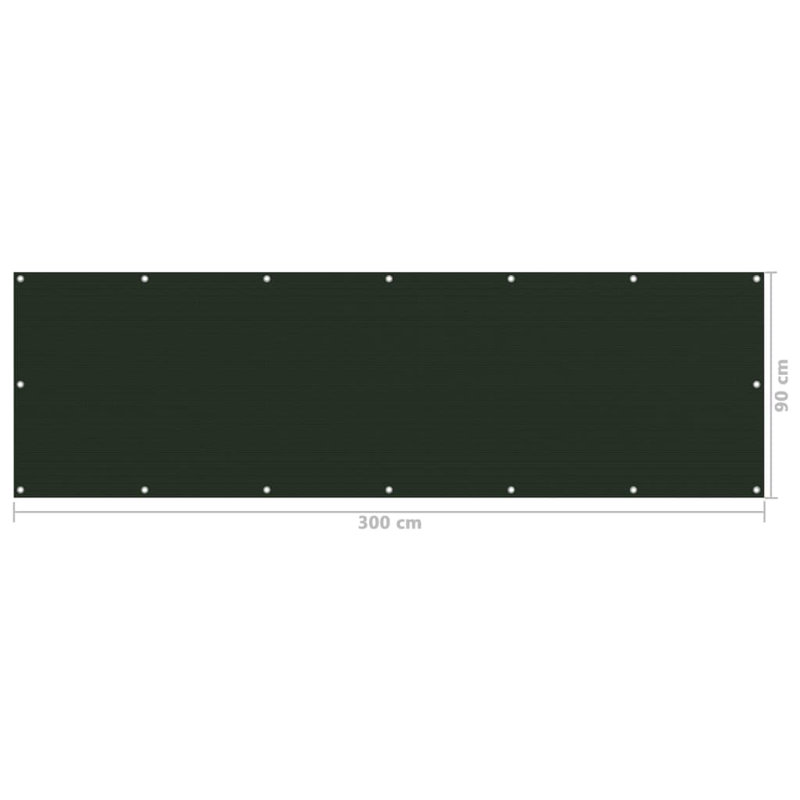 Kentmere 3 x 0.9 m Rectangular Shade Sail, Dark Green