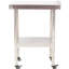 Table de préparation en acier inoxydable, table de travail robuste, capacité de 440 lb, 4, dosseret, tablette inférieure réglable, capacité de charge de la salle de lavage 24 x 15 35-1 / 2 po