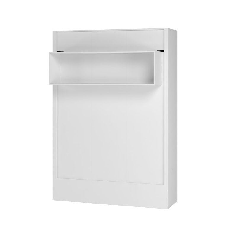 Lit escamotable avec rangement Dekari, Double, Blanc